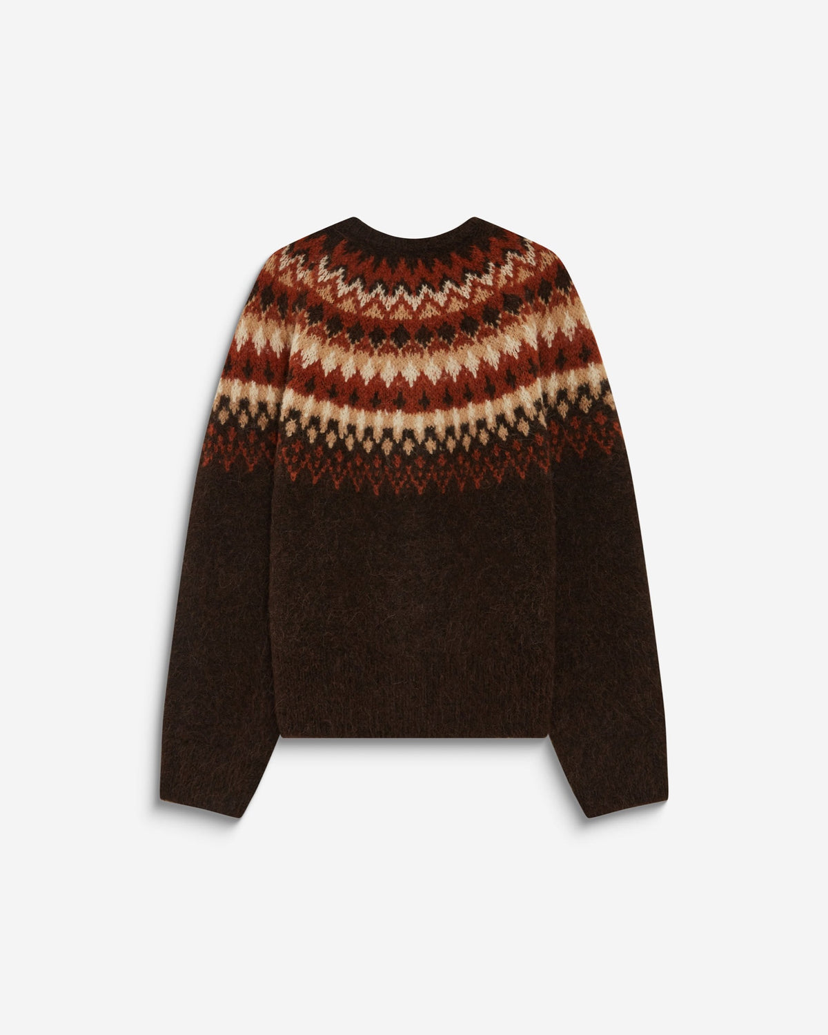 Alekio Cardigan jacquard nordique — Grace & Mila — Chocolat — packshot, dos 9 | Appart 17 Bruxelles