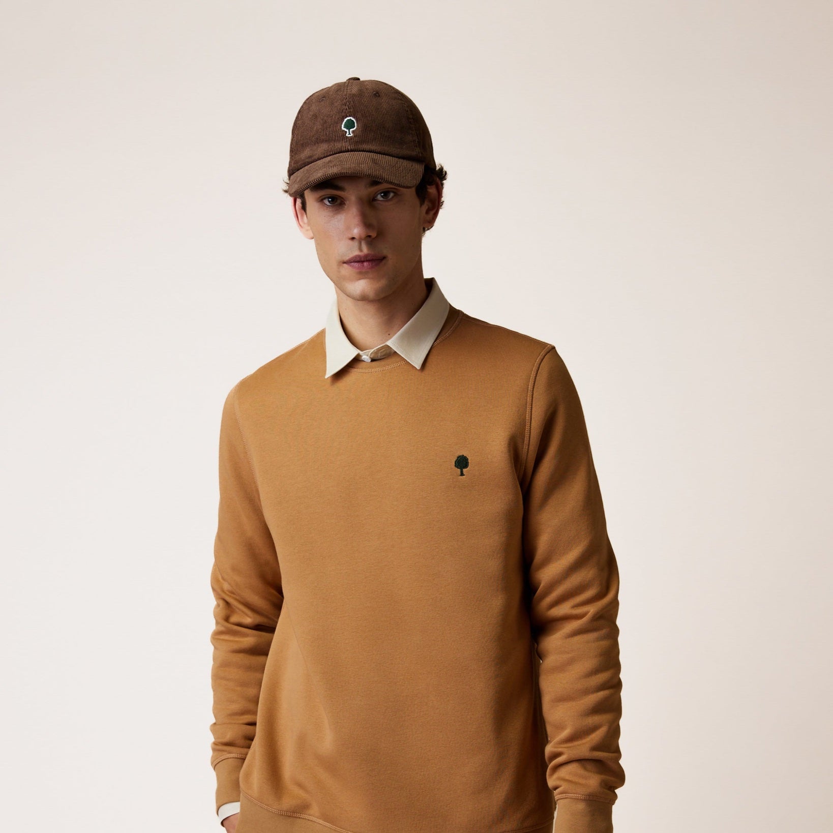 FAGUO DONZY Sweat col rond — Camel