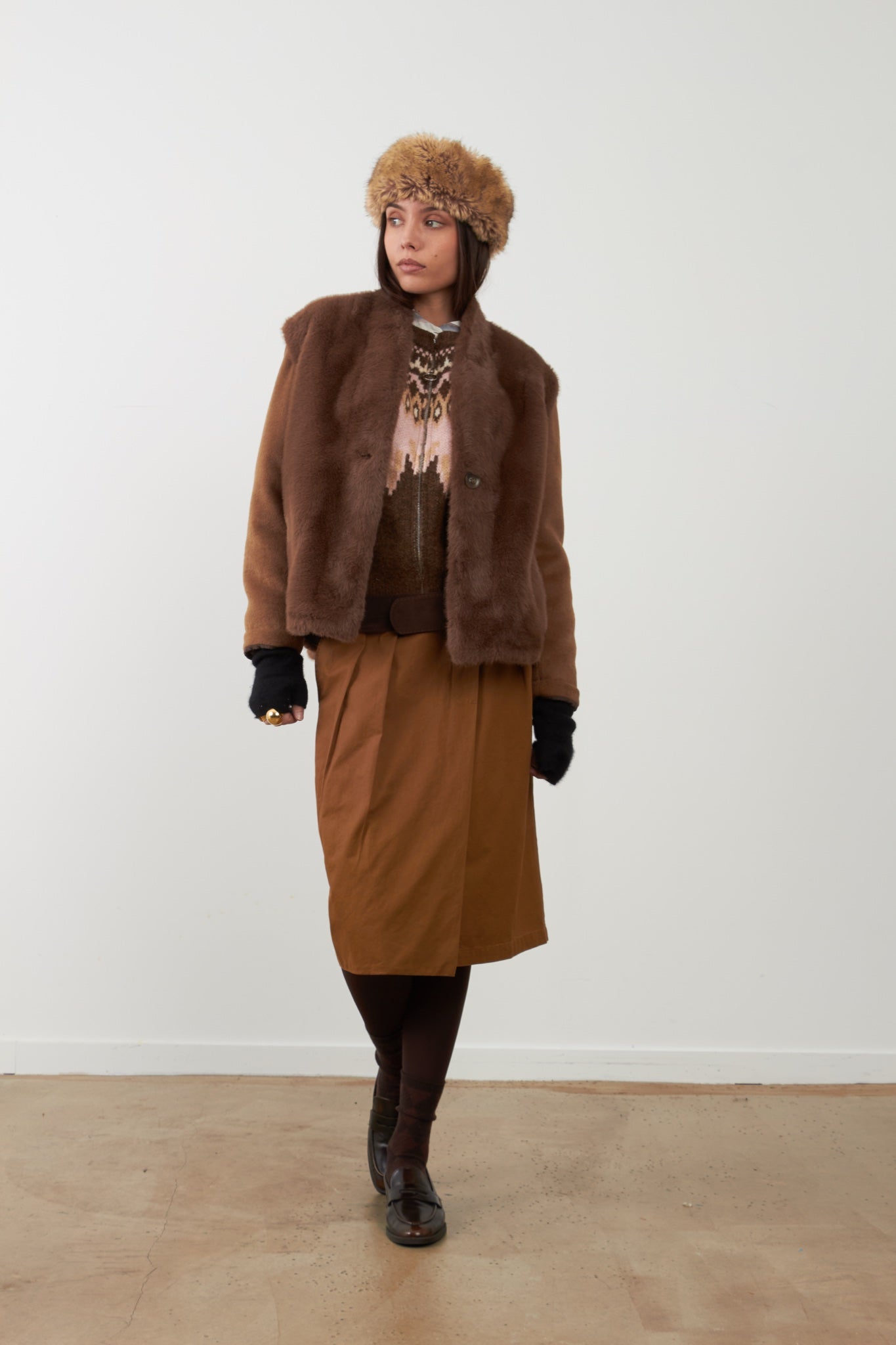 LOULIANA Veste en laine — Chocolat — vue 3