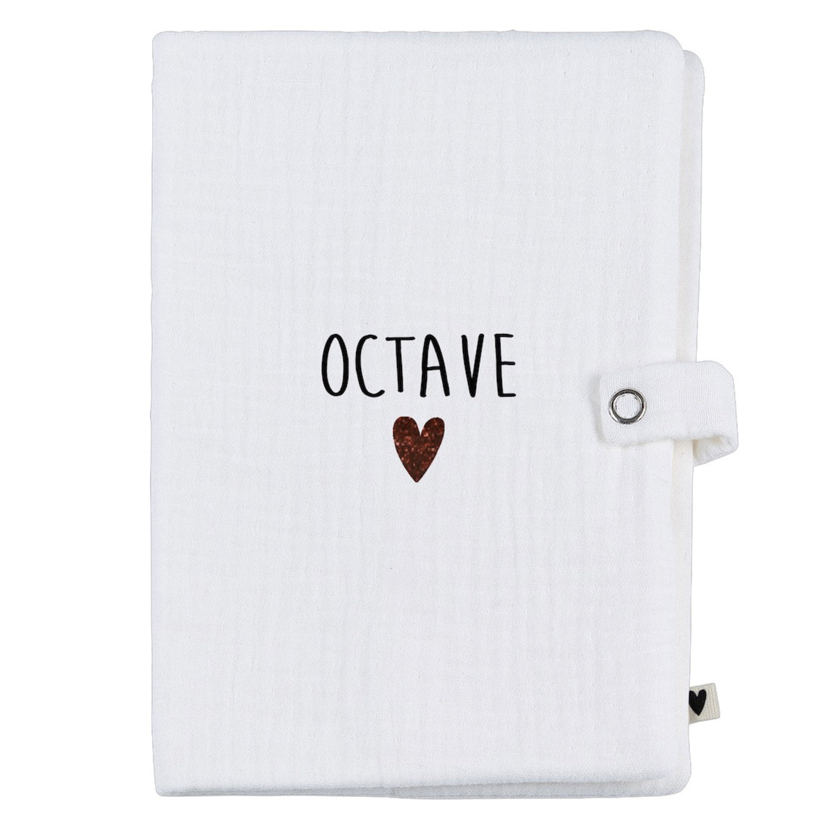 Protège carnet de santé en gaze de coton brodé — Atelier Wagram — Écru — autre vue 6 | Appart 17 Bruxelles