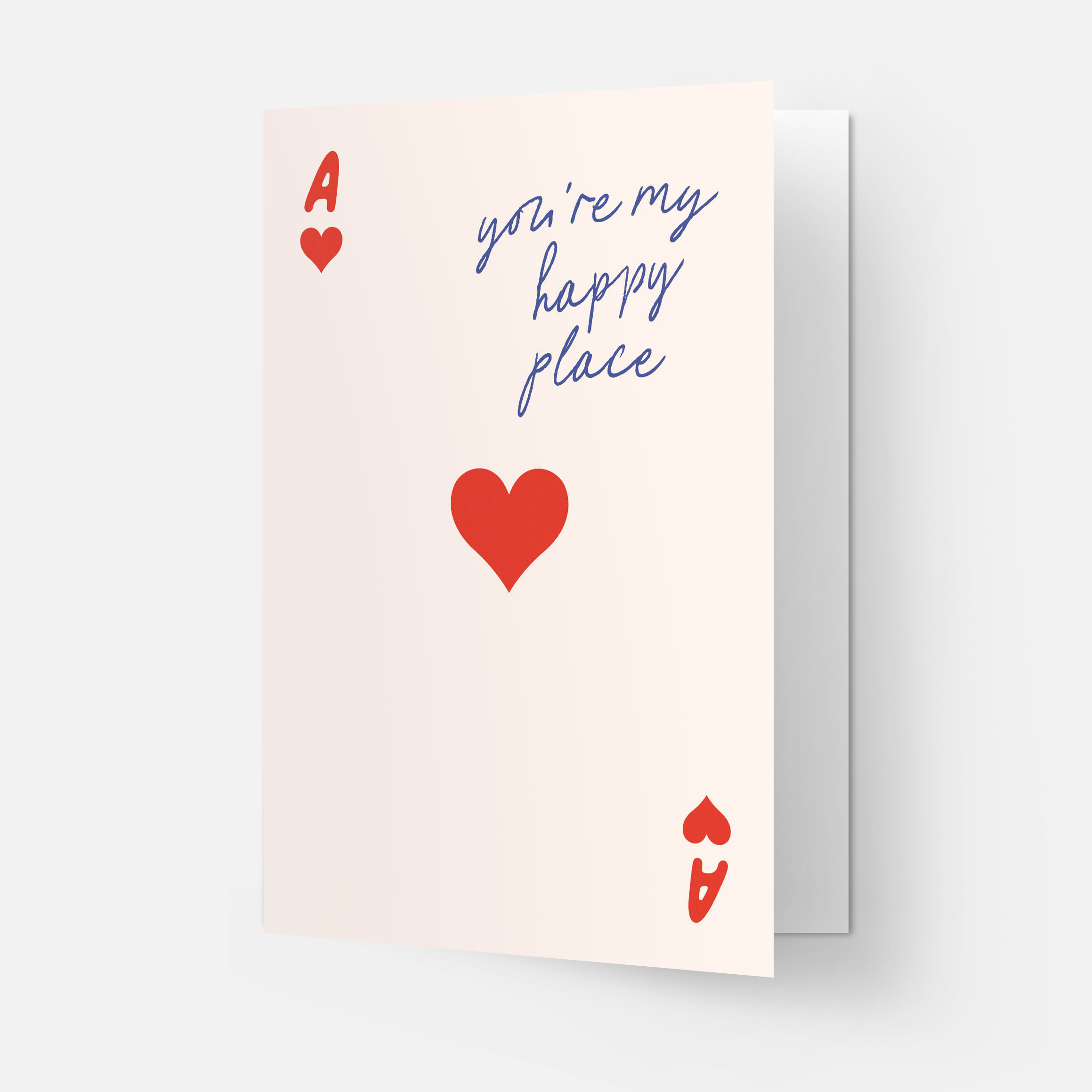 Carte d'amour « You're My Happy Place » — as de cœur — vue 2 | Appart 17