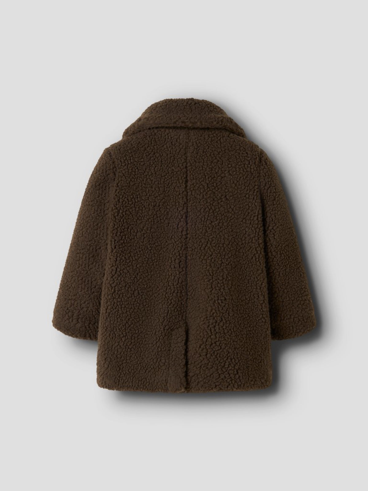 NMFNALO Manteau long en teddy fille — Lil' Atelier — Dark Earth — autre vue 2 | Appart 17 Bruxelles
