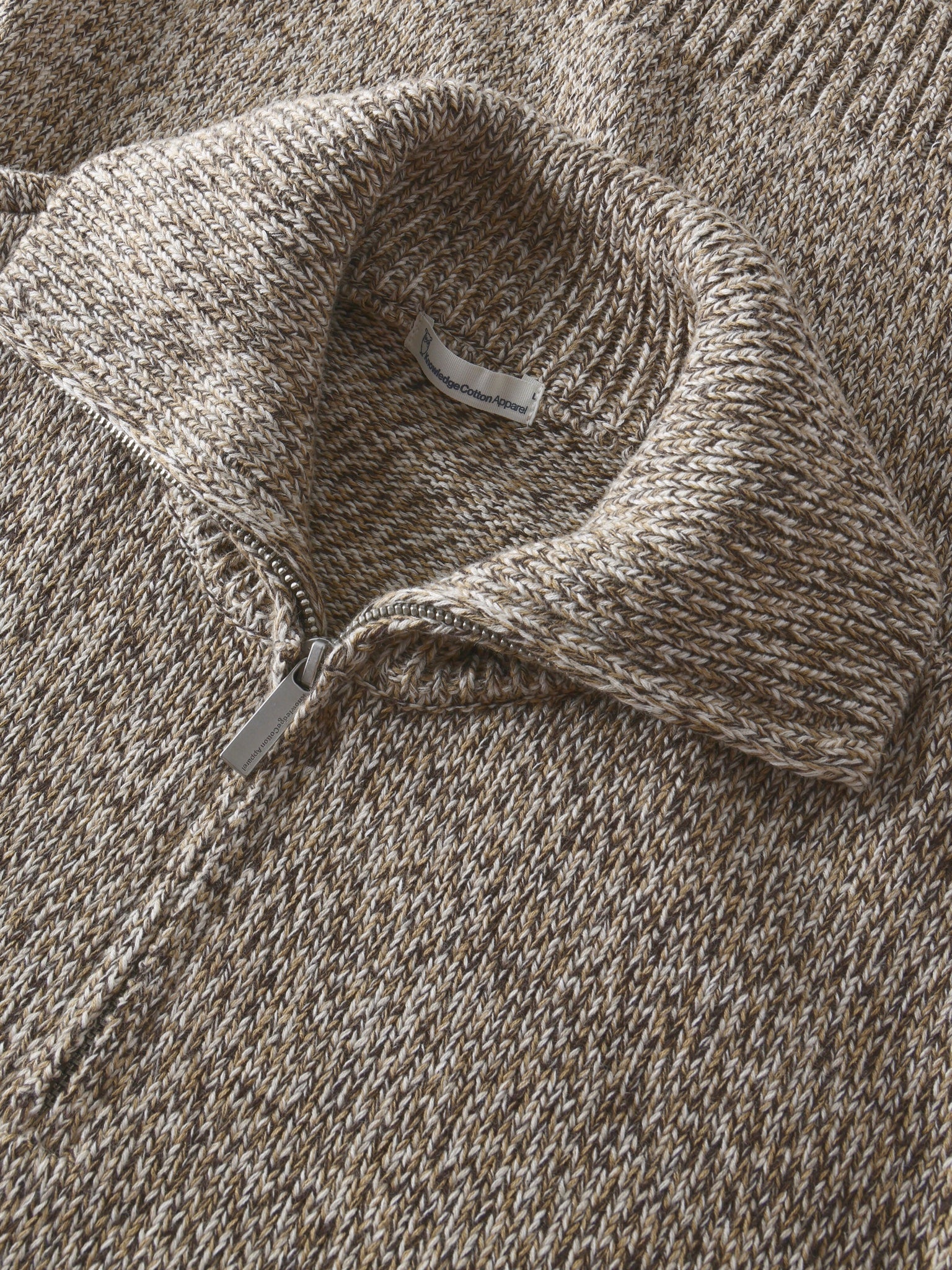 Quarter Zip Sweater — Brown Multi — vue 6