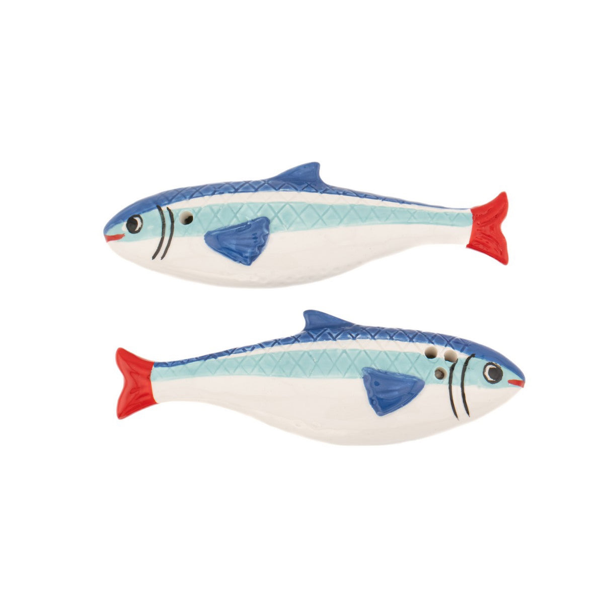 Salière et poivrière Sardines — Sass & Belle Europe — Bleu — autre angle 2 | Appart 17 Bruxelles