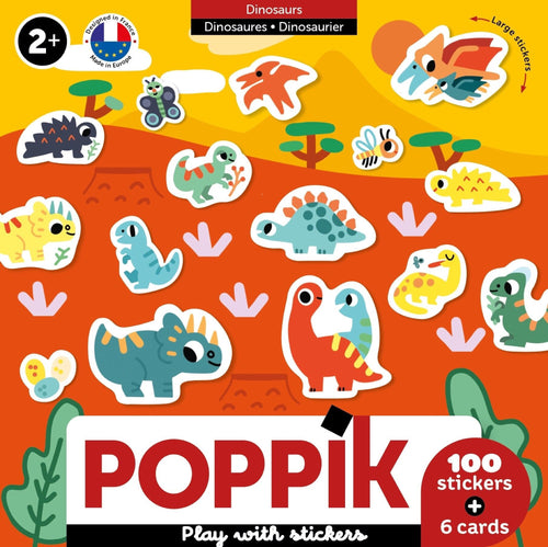 Premiers stickers dès 2 ans, 6 cartes + 100 stickers — Poppik