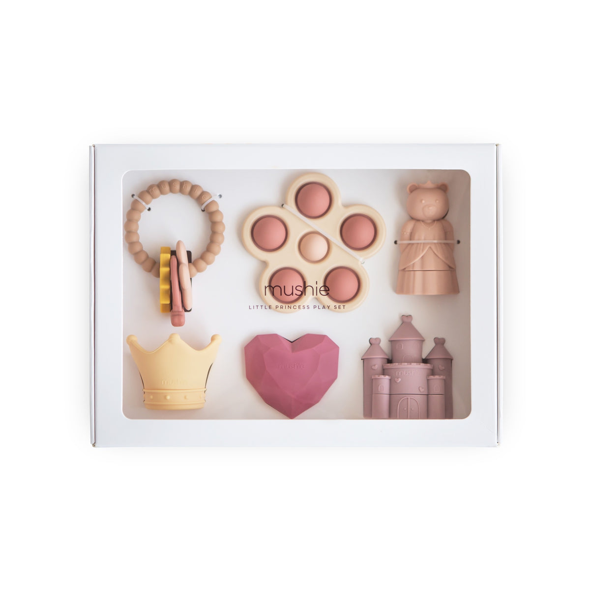 Coffret cadeau bébé Little Princess — Mushie — Little Princess — packshot | Appart 17 Bruxelles