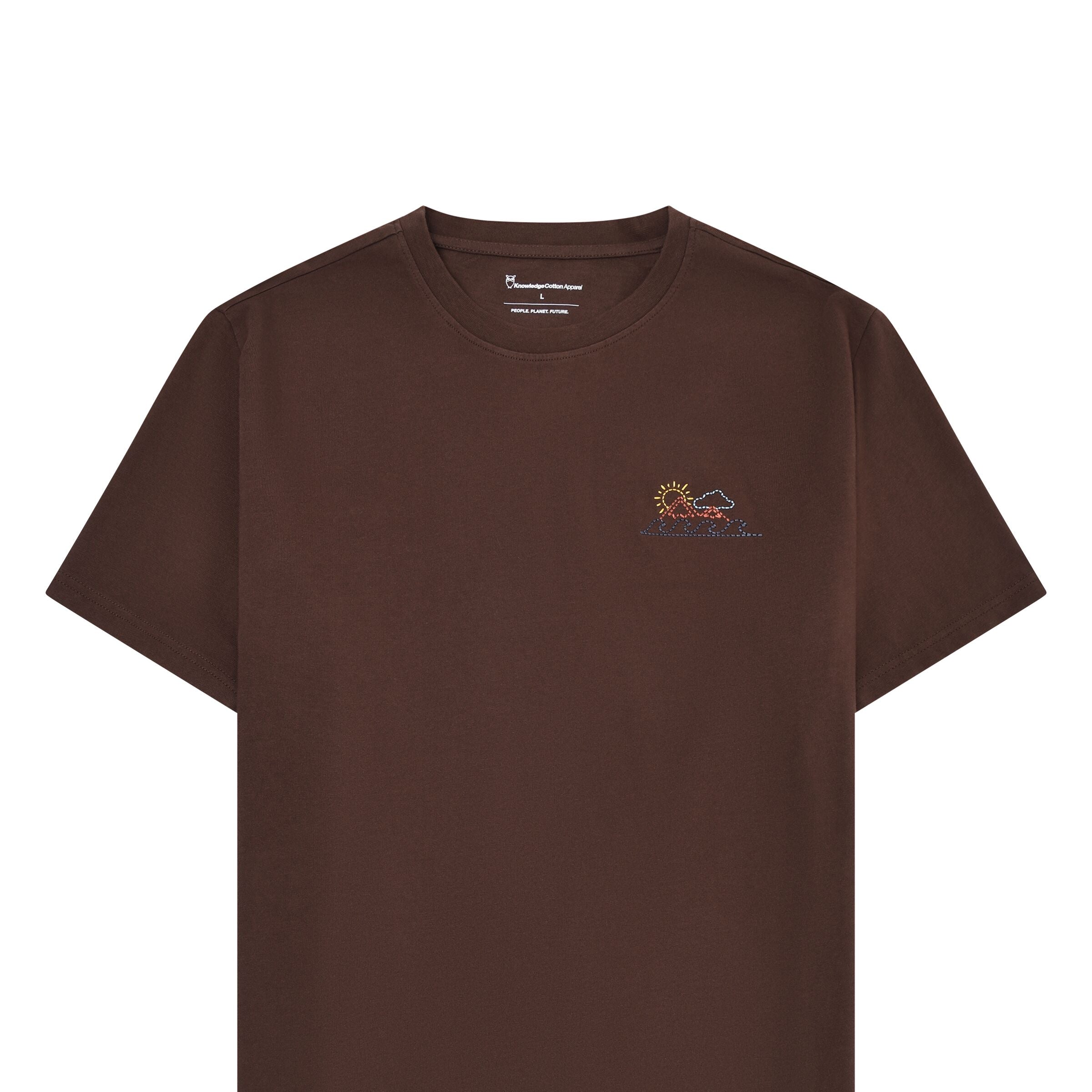 KnowledgeCotton Apparel CHEST PRINT T-SHIRT
