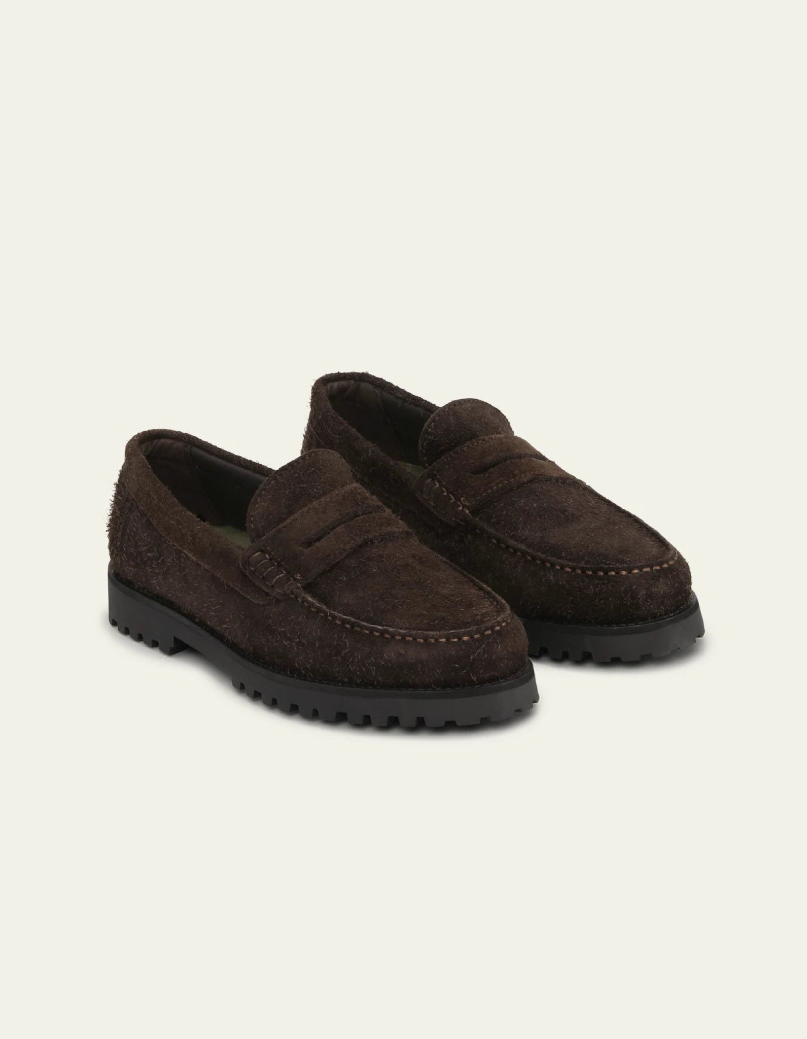 Hairy Suede Mocassins penny — Molé Brown — vue 2