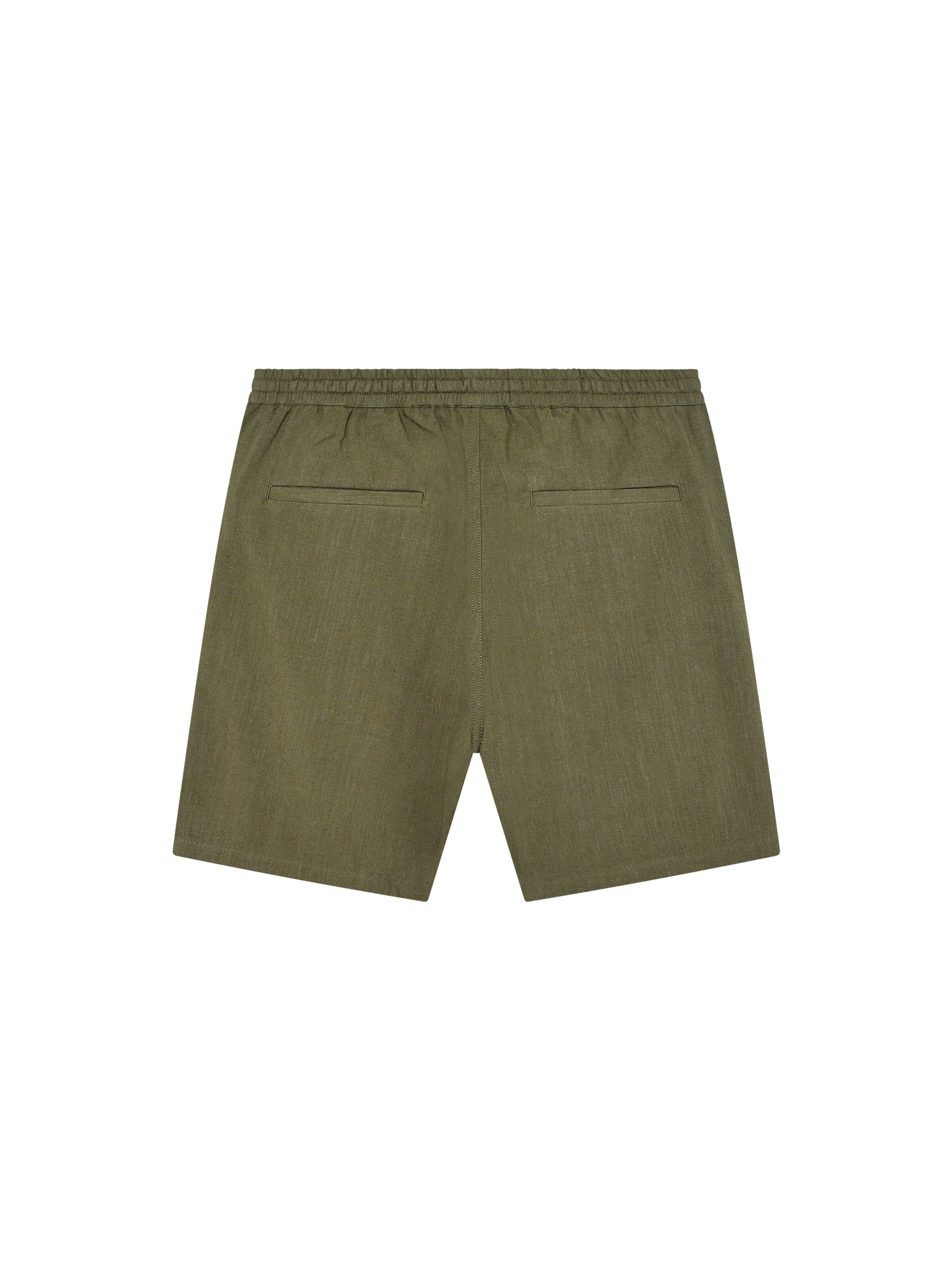 Short Astral en lin et lyocell Burned Olive – KnowledgeCotton Apparel | Appart 17