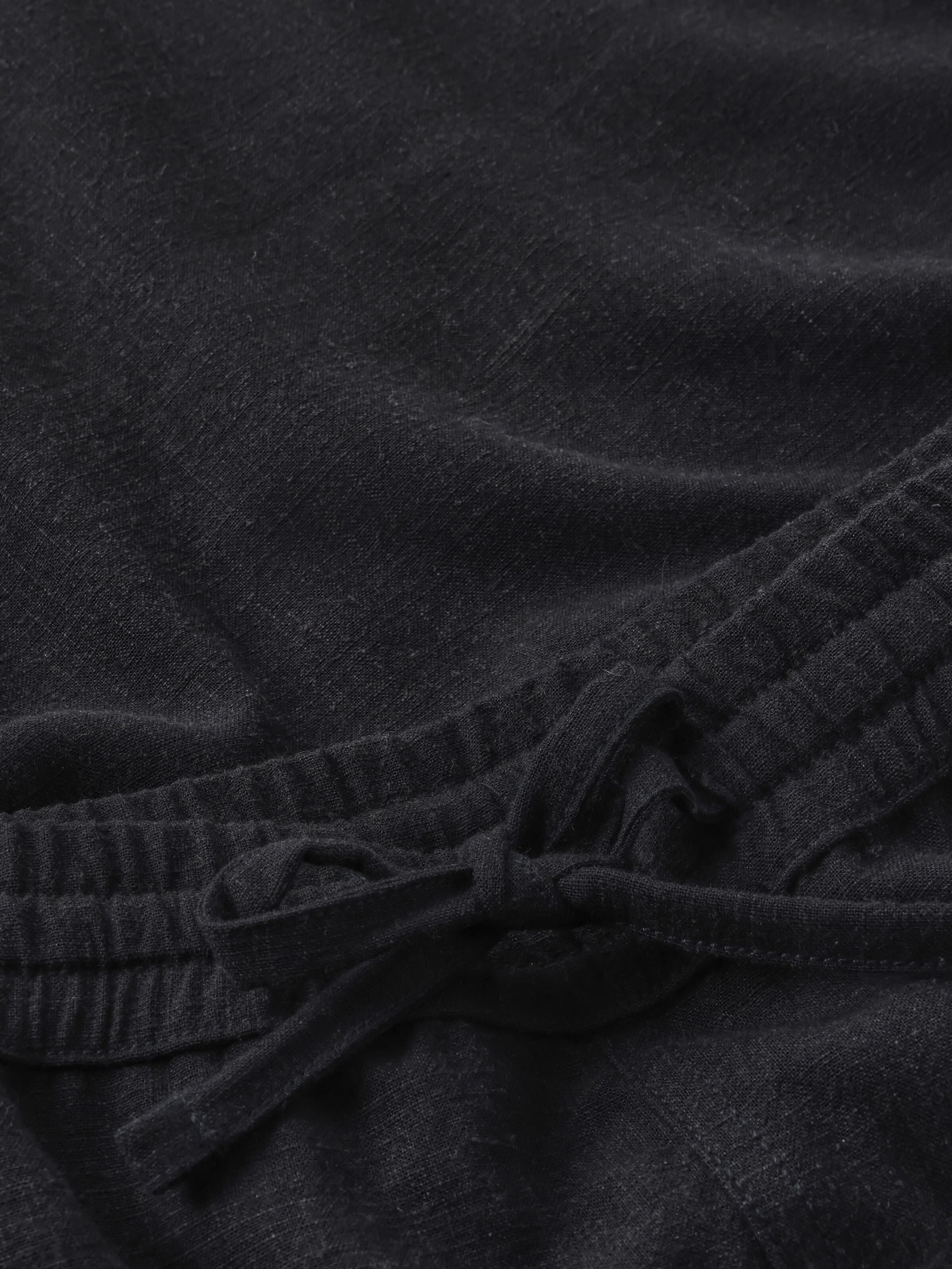 Short Astral en lin et lyocell Black Jet – KnowledgeCotton Apparel | Appart 17