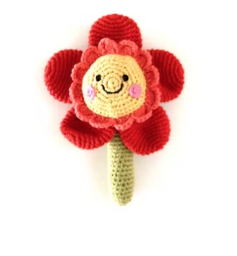 Peluche fleur rouge