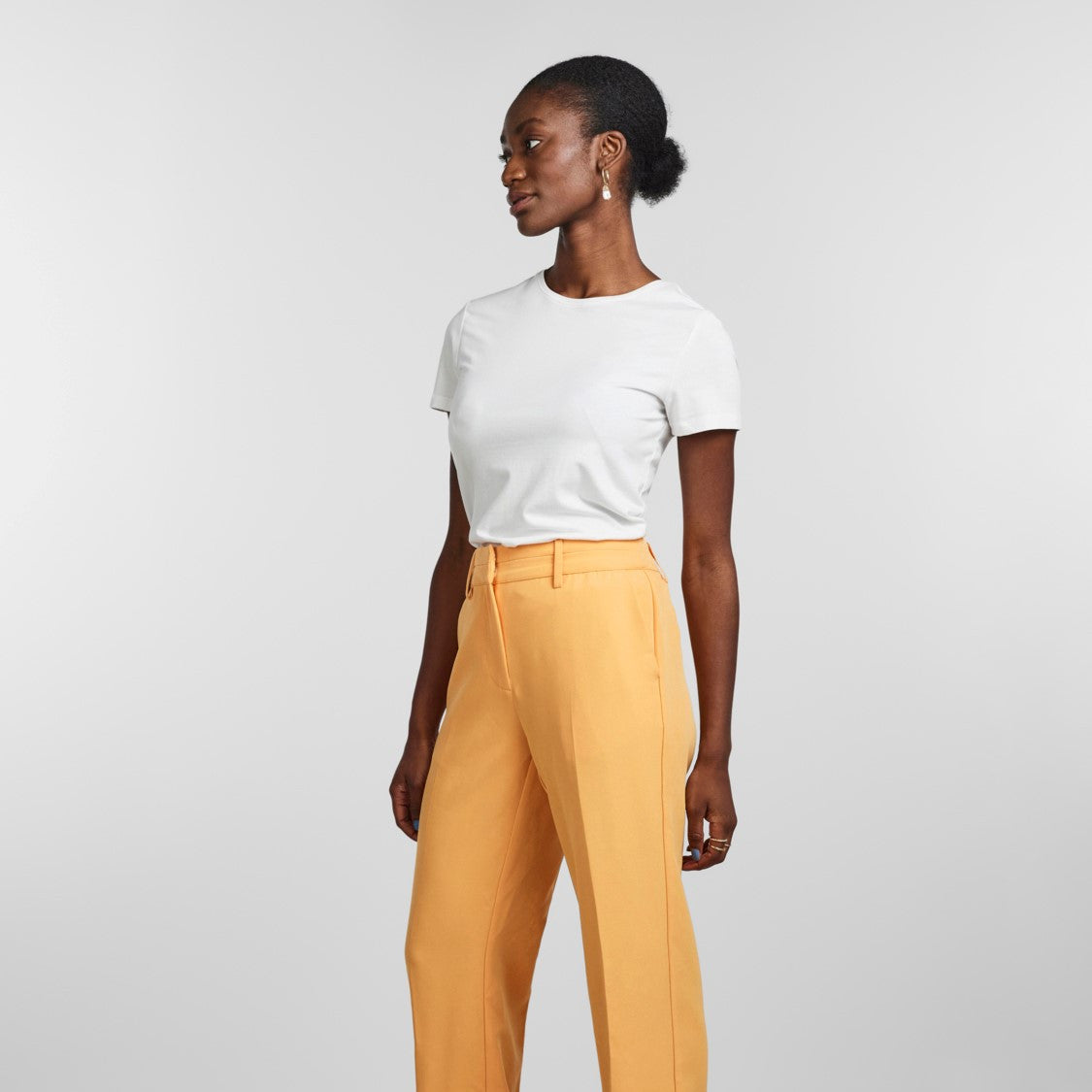 YASBLURIS Orange FLARED PANT NOOS