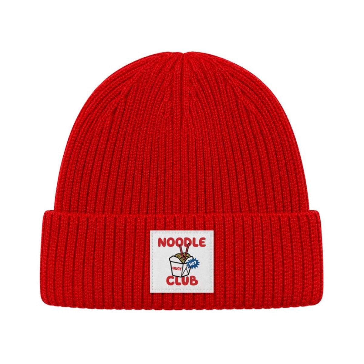 Bonnet rouge « Noodle Club » — ATELIER PISTACHE — Noodle Club — packshot | Appart 17 Bruxelles