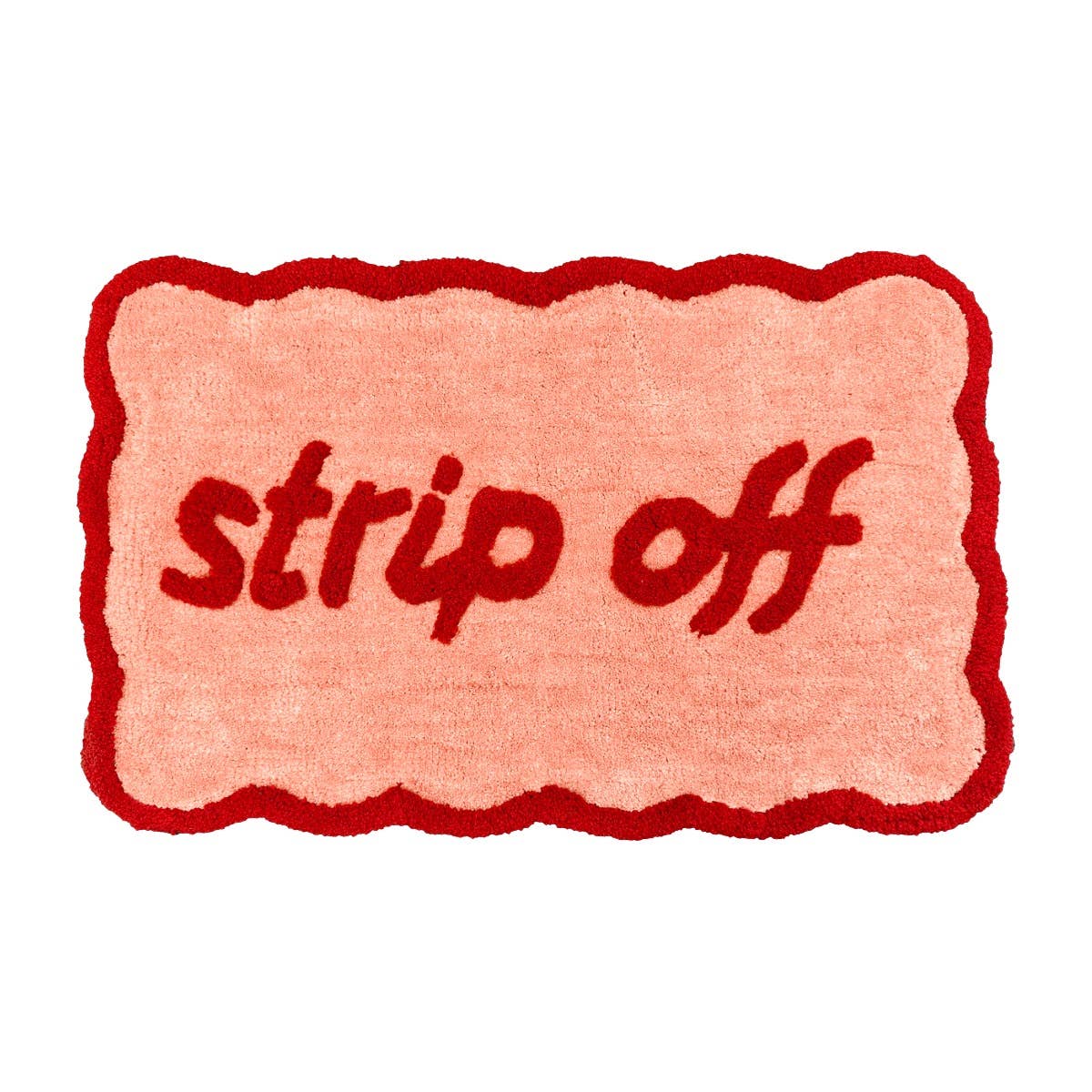 Tapis de bain « Strip Off » festonné — Crème & vert — vue 3, Crème & vert | Appart 17