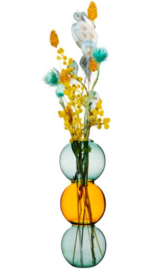 Triple Bubble Vase Turquoise & Yellow — Sass & Bell | Appart 17 Bruxelles