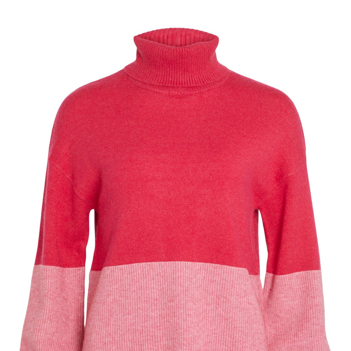 VIRIL BLOCKING ROLL-NK L/S KNIT TOP-NOOS