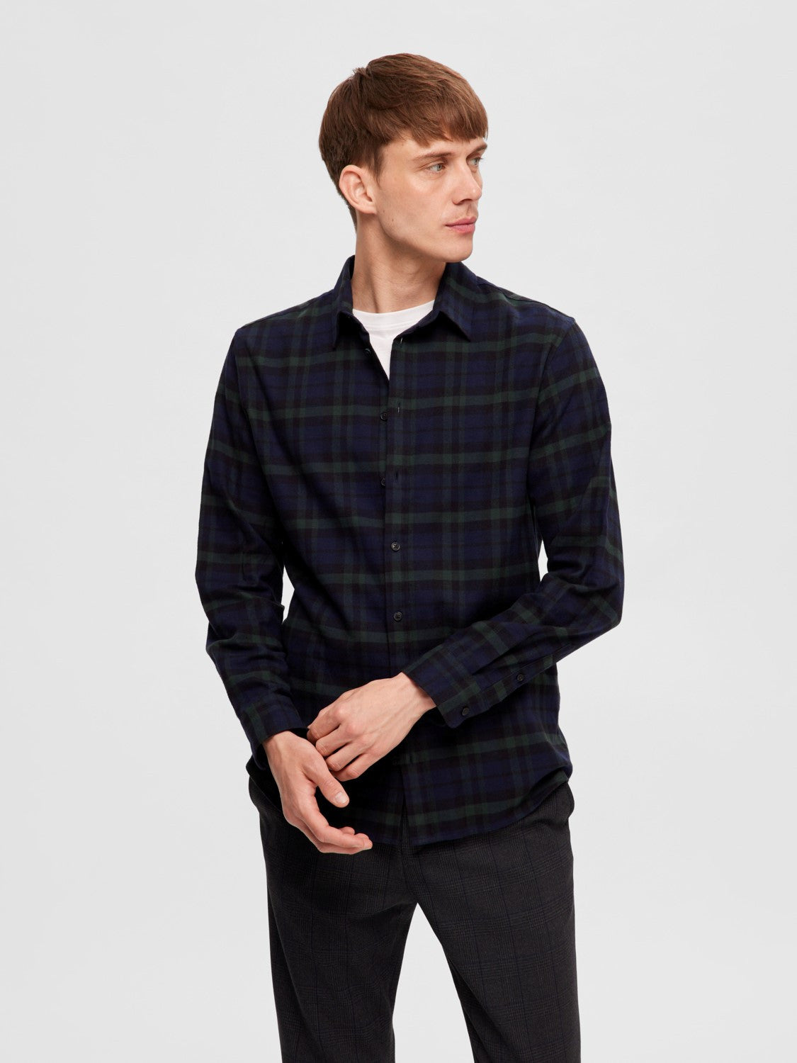 SLHSLIMOWEN-FLANNEL SHIRT LS NOOS