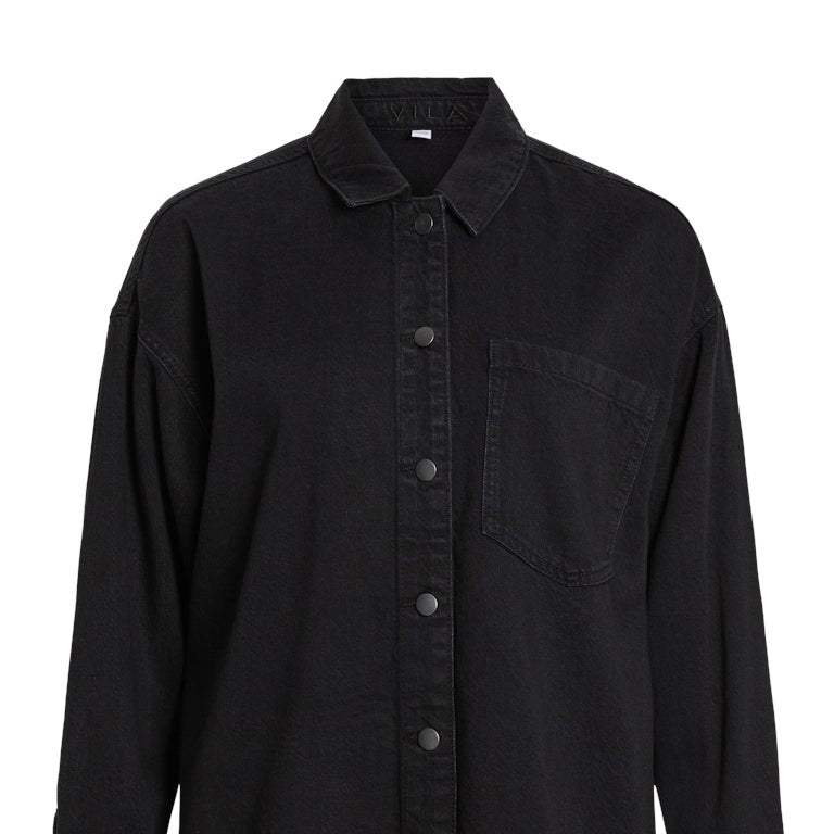 VIKIKI L/S DENIM SHIRT BLK
