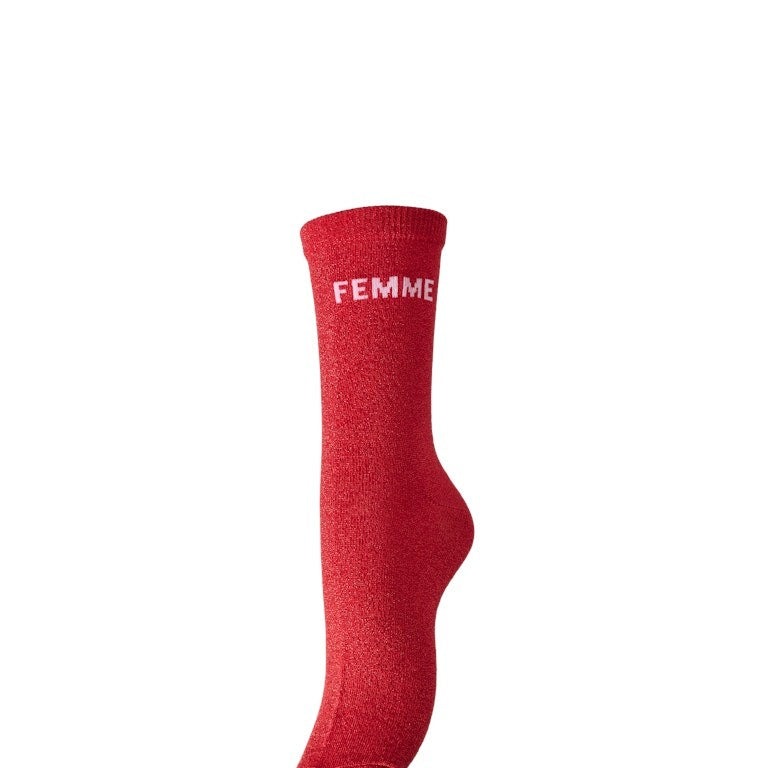 PCSOLIA Chaussettes Lurex Femmes Glitter