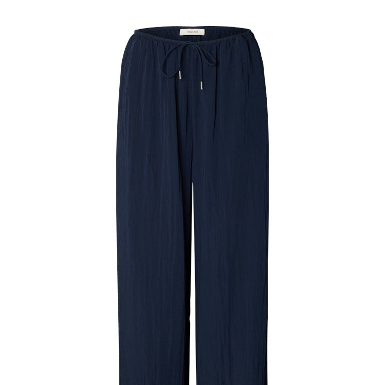 SLFIONA Pantalon Taille Haute ÉcoViscose — SELECTED FEMME BLACK | Appart 17 Bruxelles