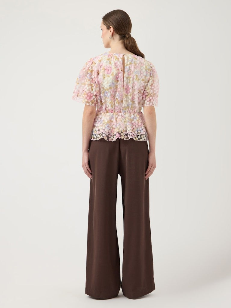 YASLEANNA Blouse Feminine Organza Matériau Écologique — YAS — zoom matière | Appart 17