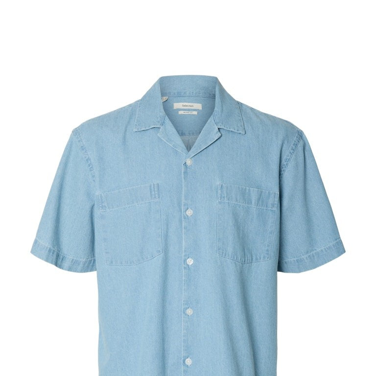 Selected Homme SLHRLXCARLO Chemise Jean Résor title Courte