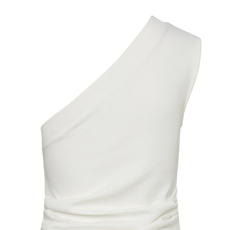 YASVENICE Top Asymétrique Blanc Coton