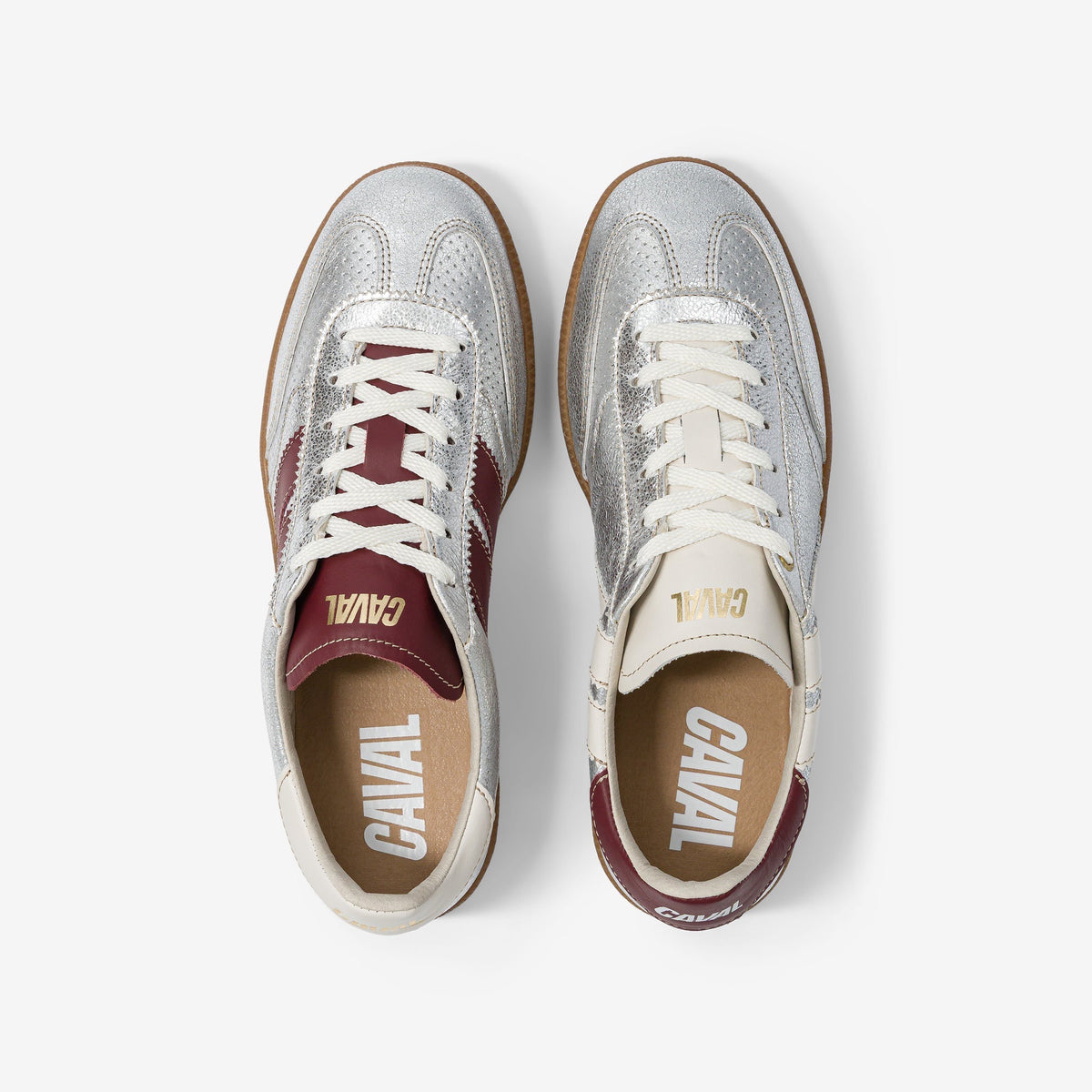 CAVAL Pulse Frost Light Baskets asymétriques en cuir blanc et argent — CAVAL — Frost Light — vue de dessus 5 | Appart 17 Bruxelles