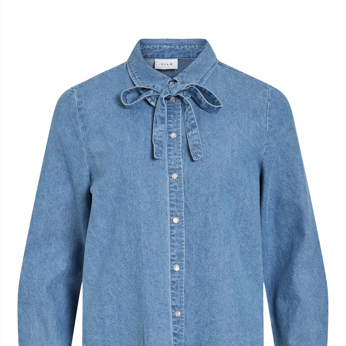VILA VICONGA Chemise Jean Détail Nœud