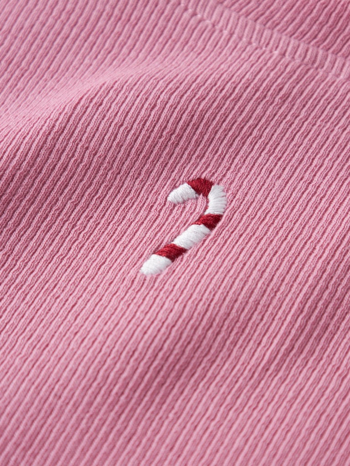 NMFVIVEMMAS T-shirt côtelé brodé de Noël fille — name it — Wild Rose Candy Cane — autre vue 4 | Appart 17 Bruxelles