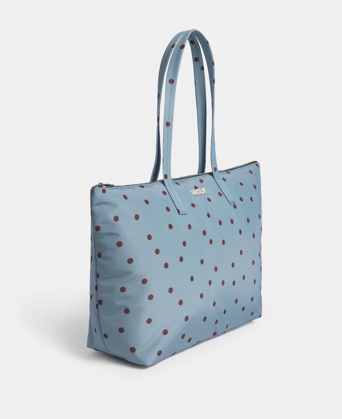 SHOPPER Grand cabas matelassé en polyester recyclé — Wouf — Polka — packshot, vue de côté 5 | Appart 17 Bruxelles