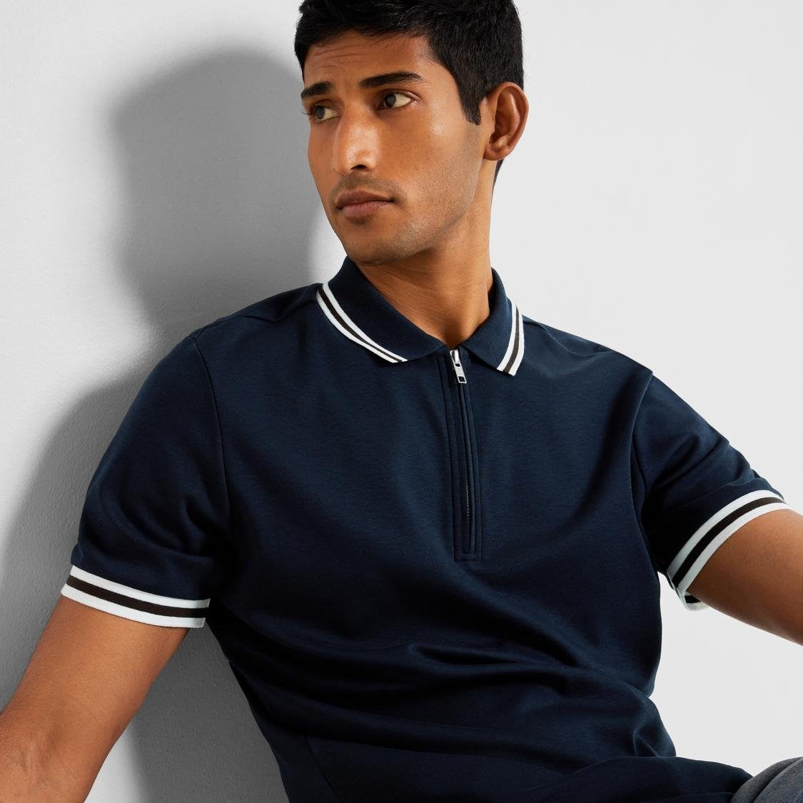 SLHSLIM-TOULOUSE DETAIL SS POLO NOOS