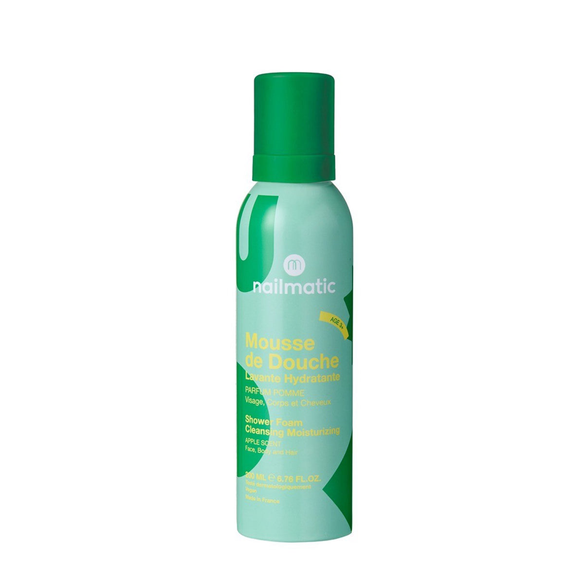 Mousse de douche parfumée 200 ml, visage, corps et cheveux — Nailmatic — Pomme — packshot | Appart 17 Bruxelles