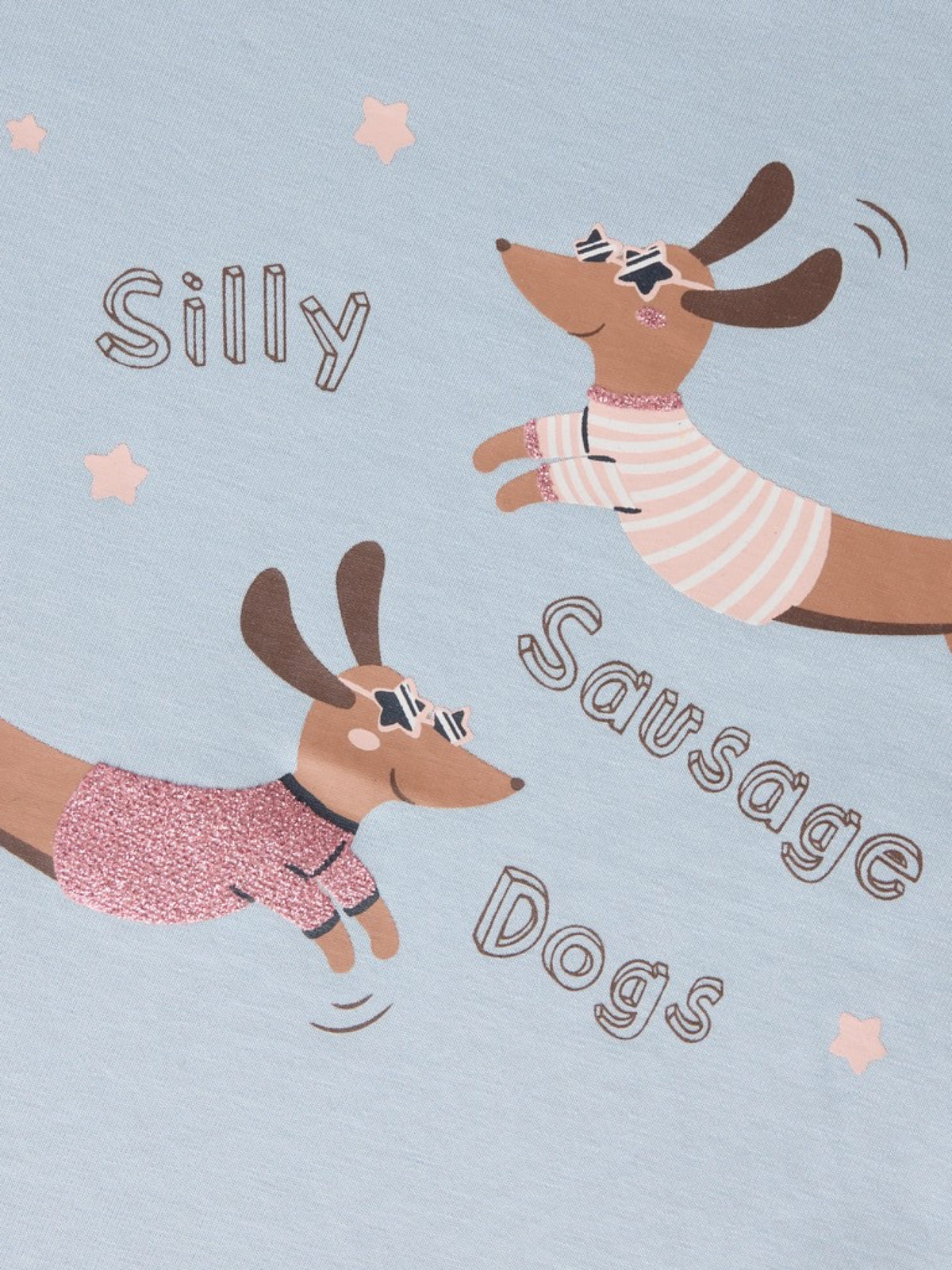 NMFVIX T-shirt manches longues imprimé fille — name it — Subdued Blue Sausage Dogs — autre vue 4 | Appart 17 Bruxelles