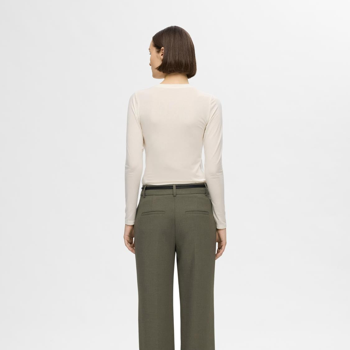 SLFRITA MW WIDE PANT MEL NOOS