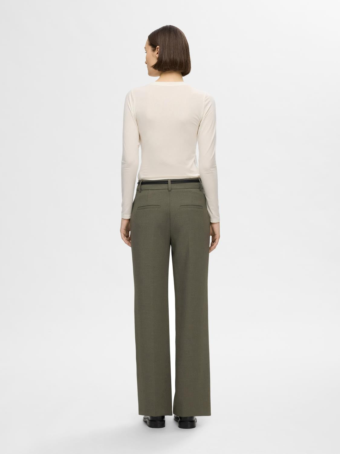 SLFRITA MW WIDE PANT MEL NOOS