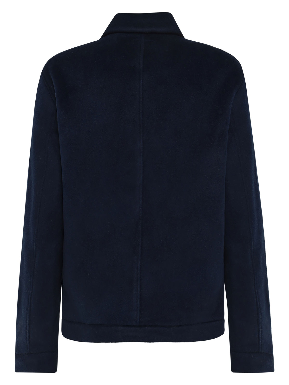 Veste Wool en laine recyclée col chemise — KnowledgeCotton Apparel — Night Sky — packshot 3 | Appart 17 Bruxelles