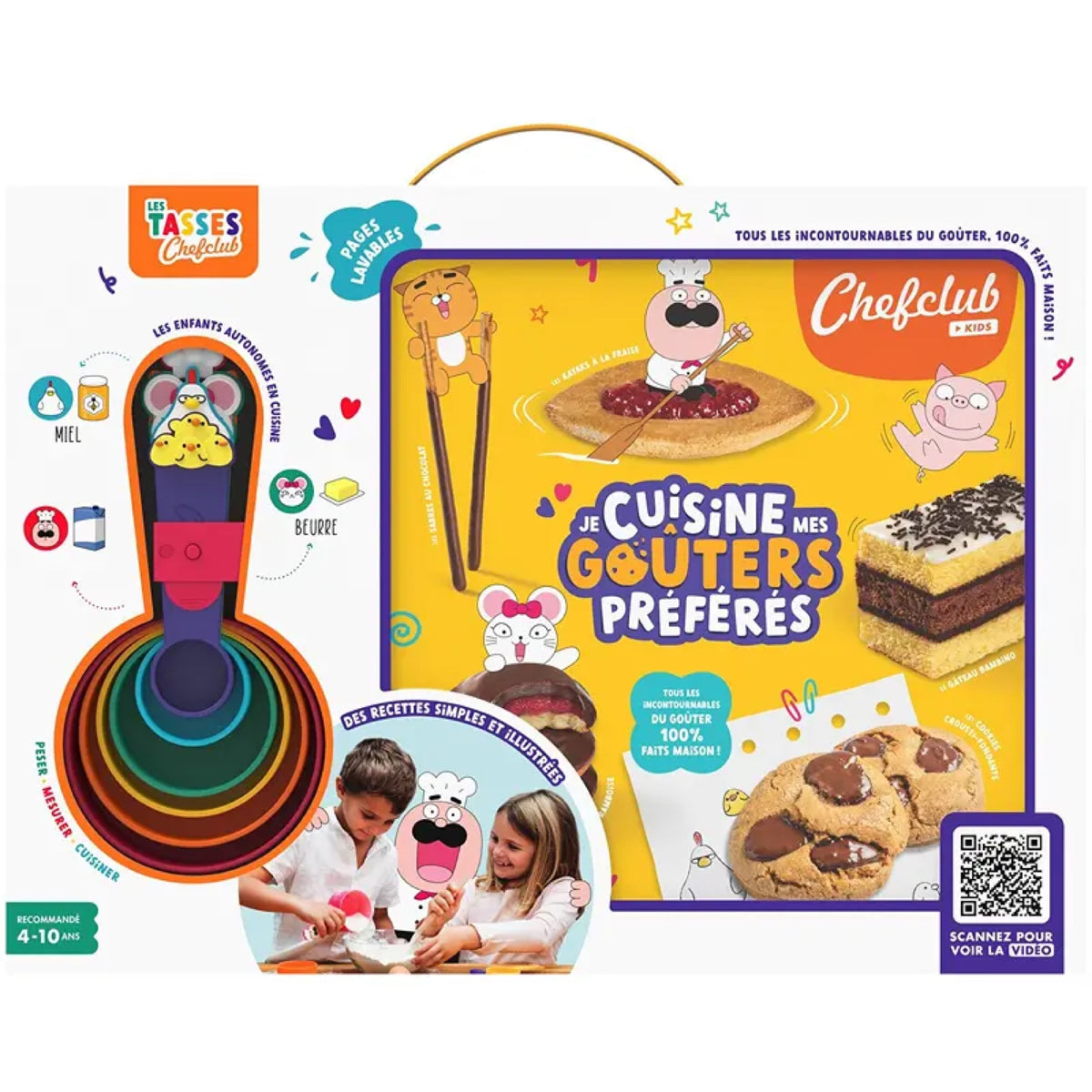 Coffret cuisine enfant livre de recettes — Chefclub Kids — Je cuisine mes goûters préférés — packshot | Appart 17 Bruxelles