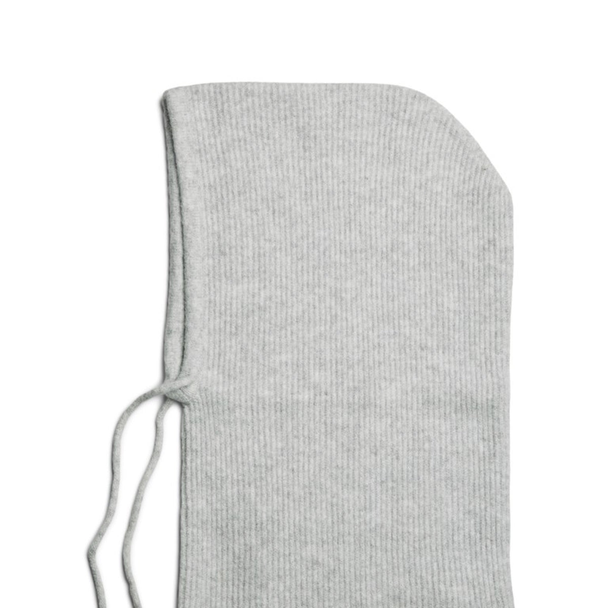 PCSOLINA Cagoule en maille côtelée à liens — Pieces — Light Grey Melange — packshot | Appart 17 Bruxelles