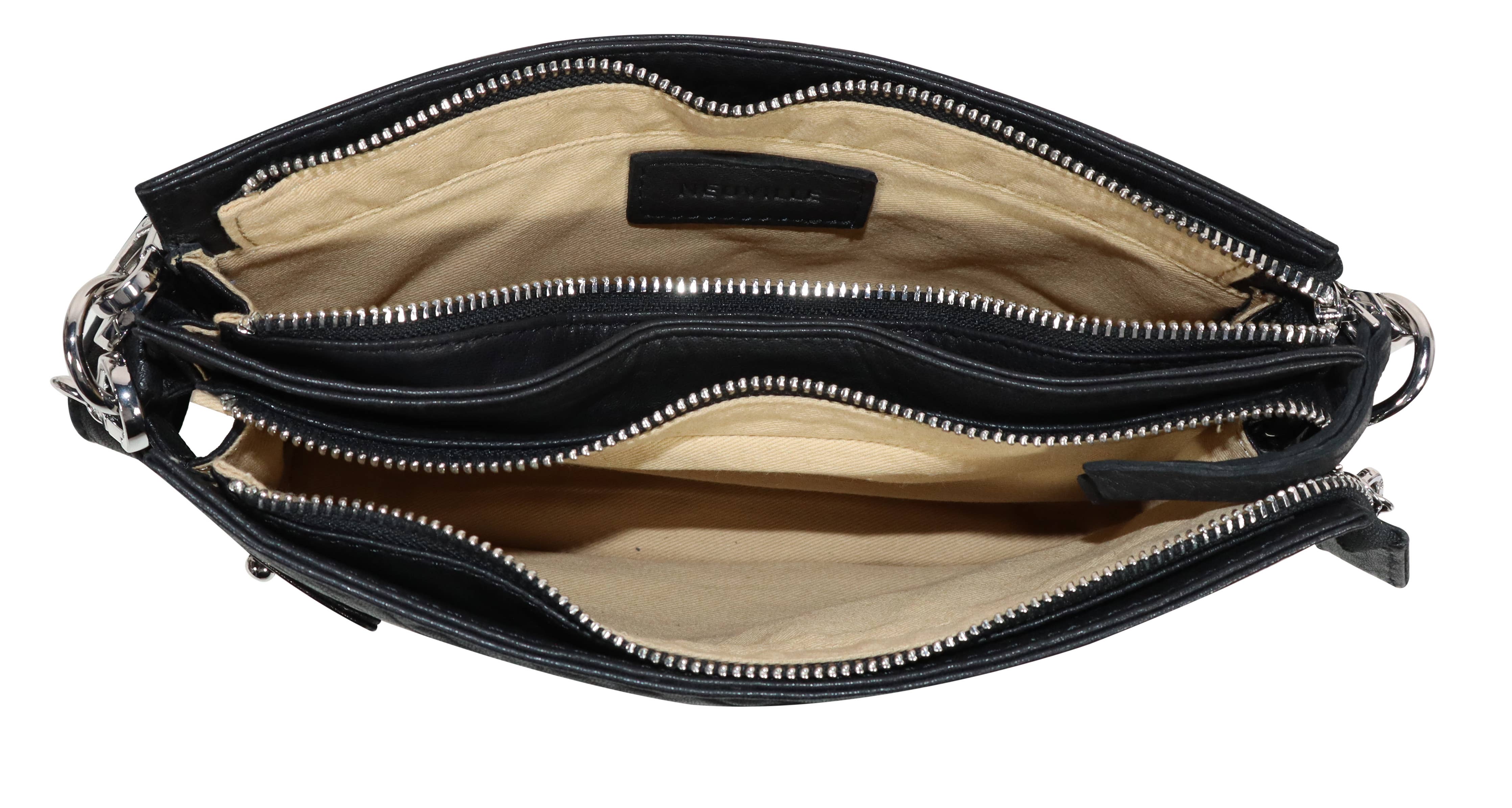 ROCK MAMA - Sac à bandoulière et à bandoulière en cuir noir à bulles — Neuville — Cardigans & Gilets — Appart17 — vue 5