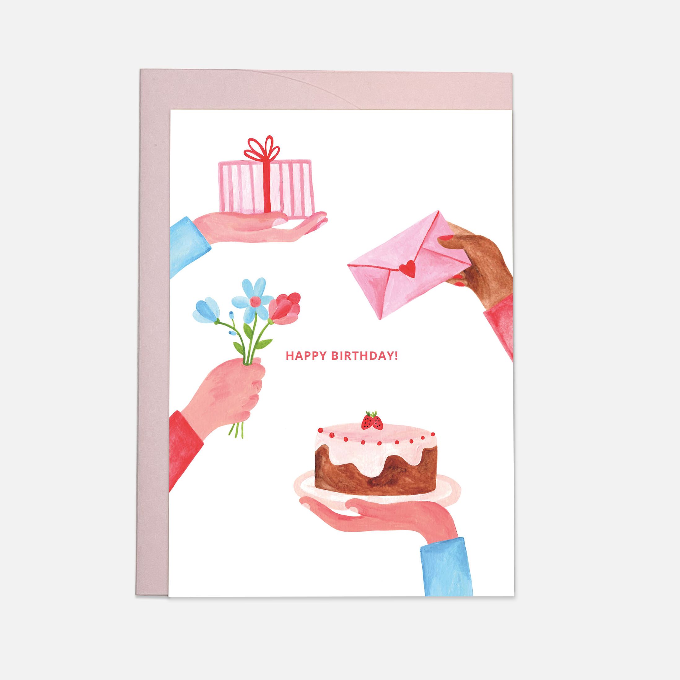 Carte d'anniversaire illustrée « Happy Birthday » — Studio JuJu — Kaart Blanche | Appart 17