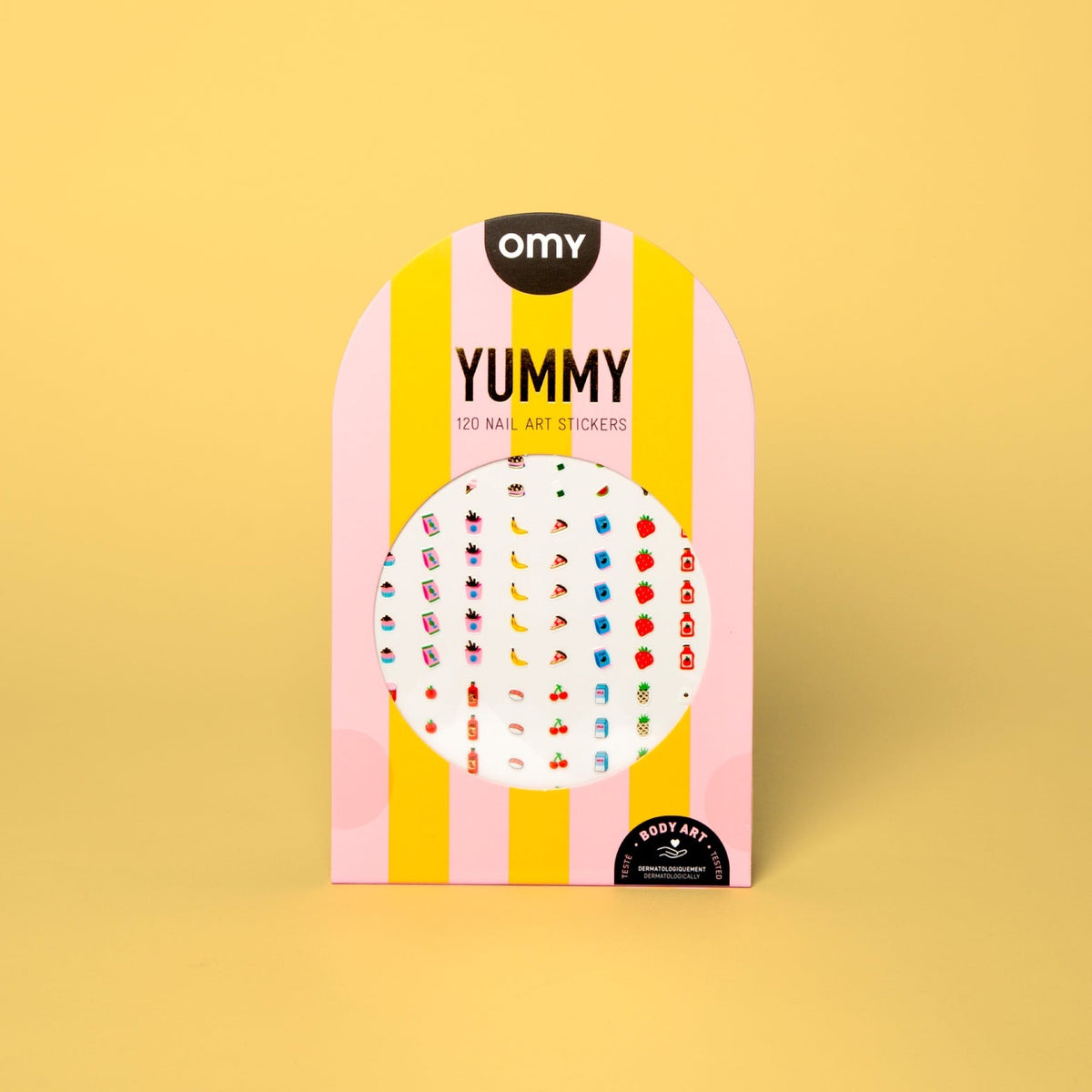 Nail art, 120 stickers pour ongles fluo — OMY — Yummy — packshot | Appart 17 Bruxelles