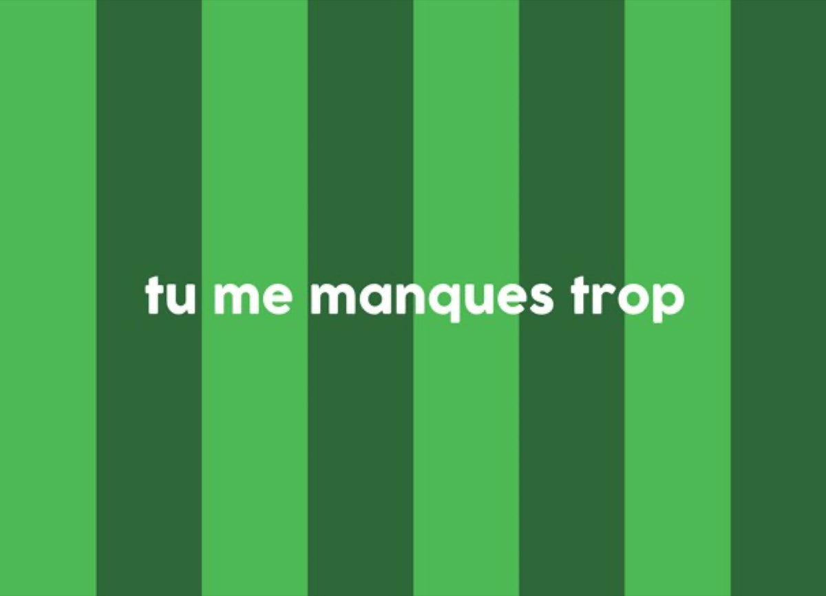 Félicie Aussi Carte animée 3D « Merde / tu me manques trop » — Felicie Aussi — Merde / tu me manques trop — vue 2 2 | Appart 17 Bruxelles