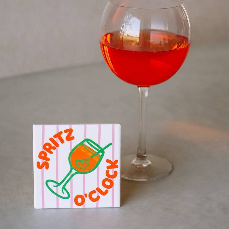 Sous-verre Dolce far Niente — ATELIER PISTACHE — Spritz o'clock — en situation | Appart 17 Bruxelles