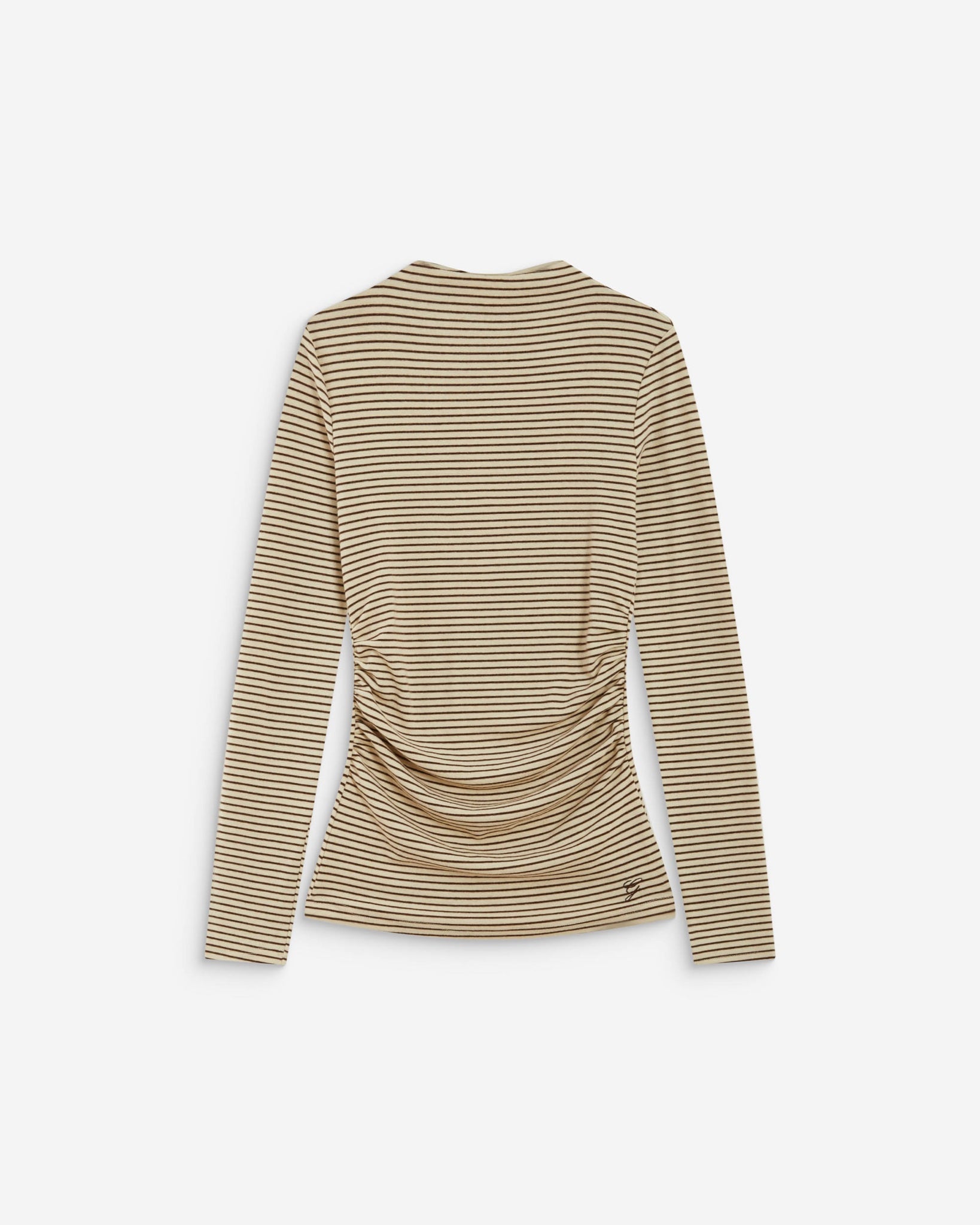 Aralee Top rayé drapé — Sable — vue 2