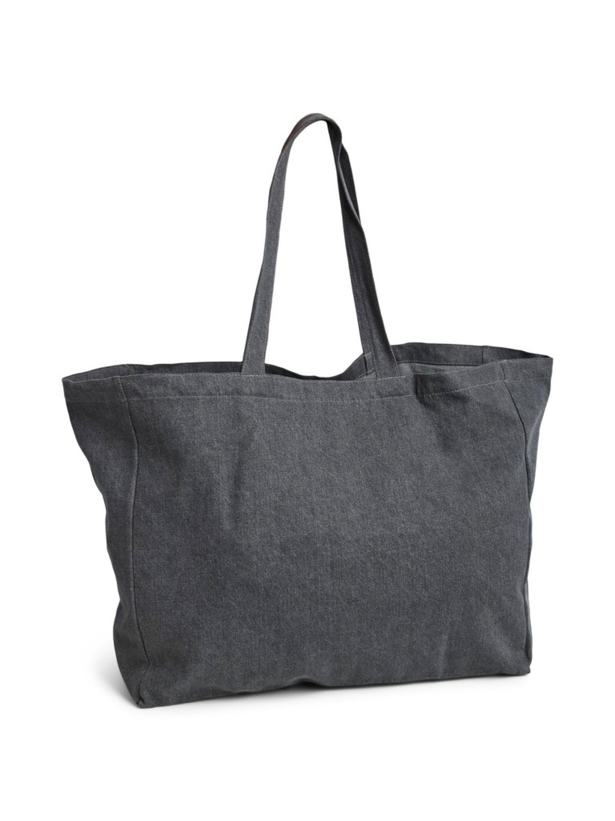 PCSASTRO Tote bag en coton à slogan — Pieces — Black Washed/neon yellow — packshot 2 | Appart 17 Bruxelles