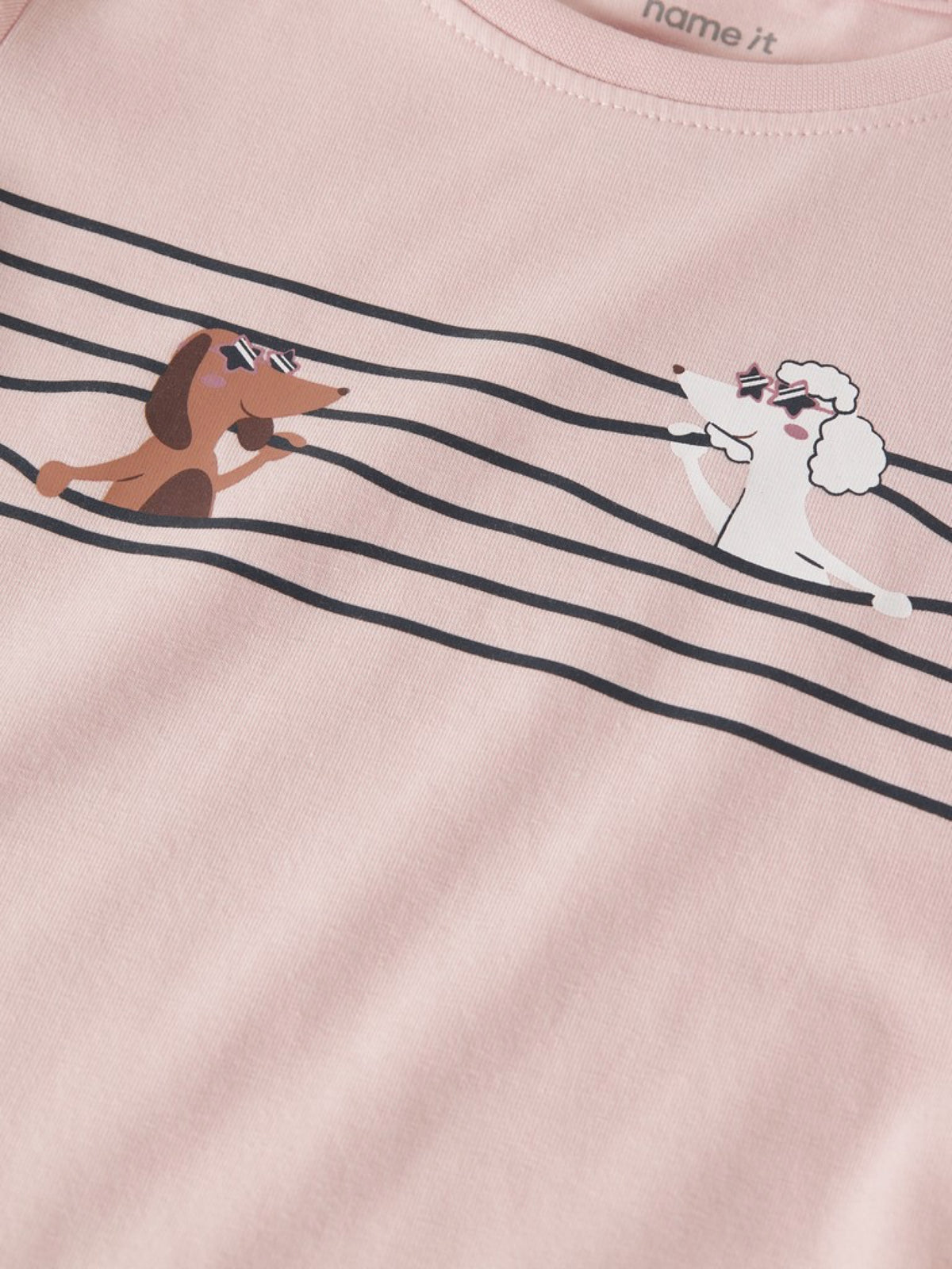 NMFVIX T-shirt manches longues imprimé fille — name it — Lotus Stripe Dogs — autre vue 4 | Appart 17 Bruxelles