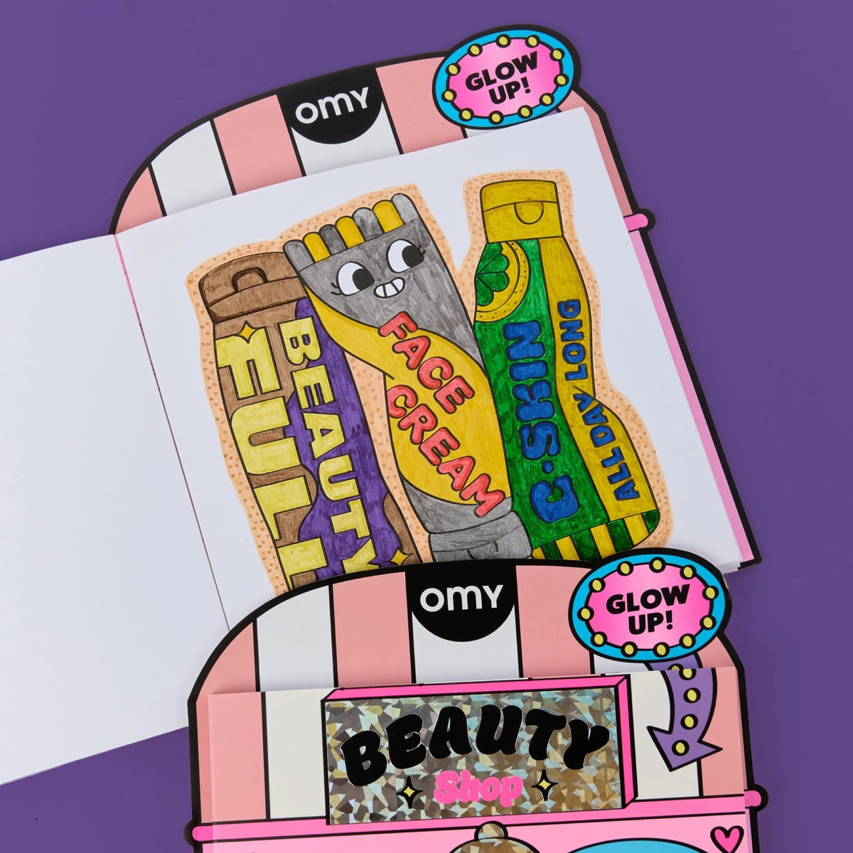 Carnet de coloriage 34 pages + stickers, Coloring Boutique — OMY — Beauty Shop — autre vue 2 | Appart 17 Bruxelles