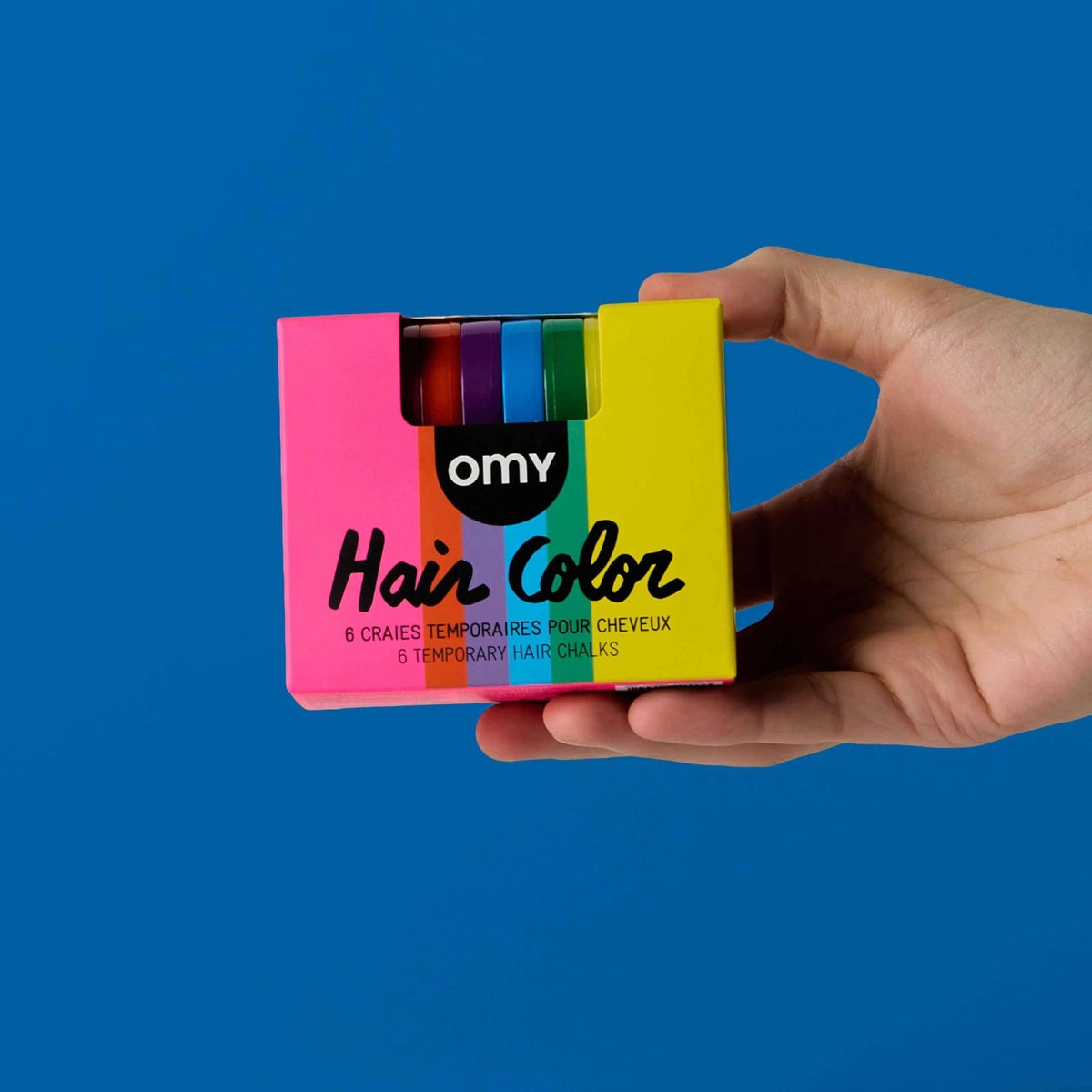 Hair Chalk, 6 craies pour cheveux temporaires — OMY — Rainbow — packshot | Appart 17 Bruxelles