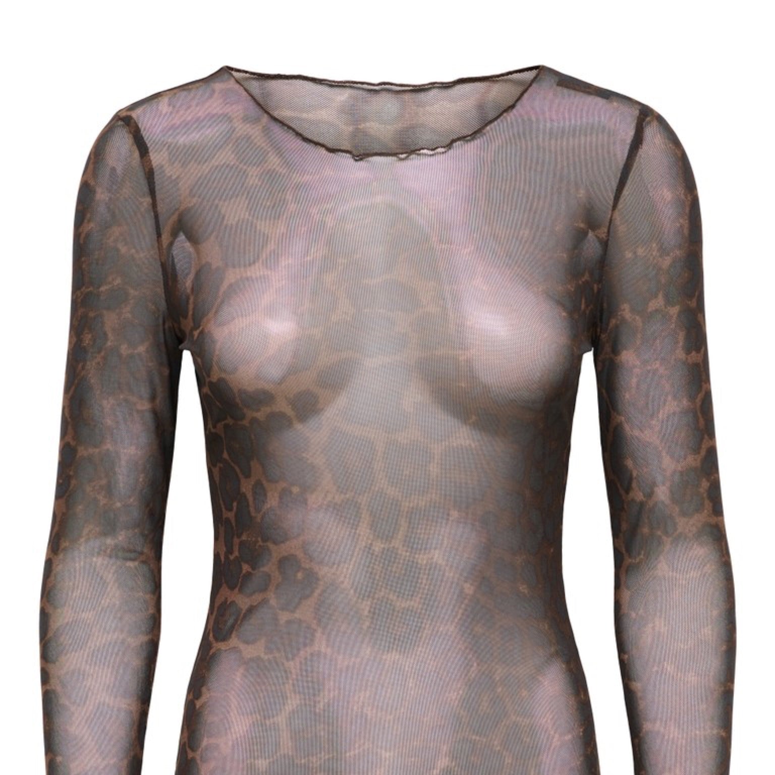 JDYELSA Top en mesh manches longues — Coffee Bean Léo